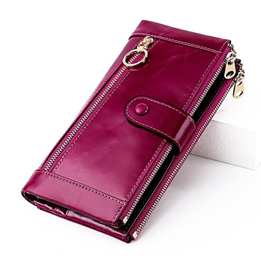 Oil Wax Leather RFID Blocking Wallet - 6 Colours
