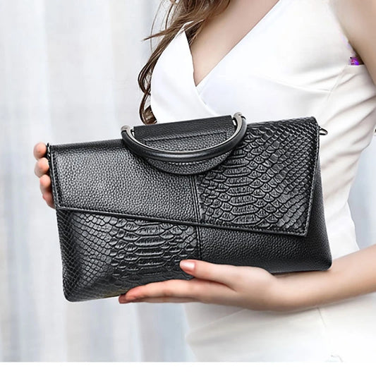 Large Capacity Soft Genuine Leather Clutch