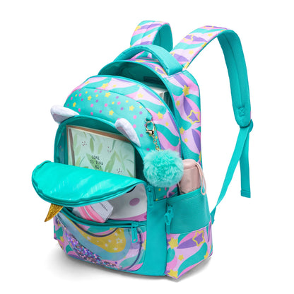 Cat Animal Face School Bag Interior