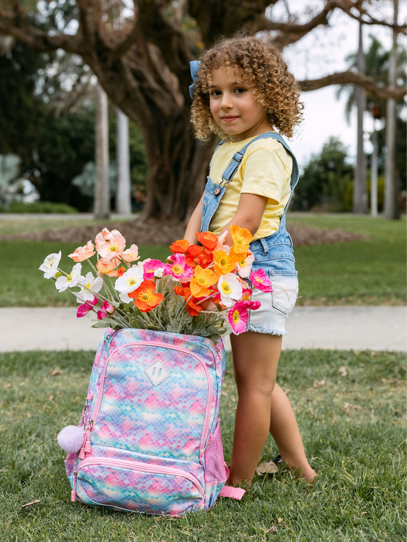Rainbow Glitter Ombre School Bag Set