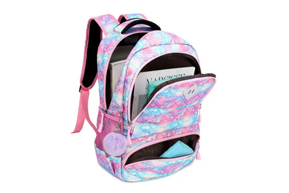 Rainbow Glitter Ombre School Bag Set