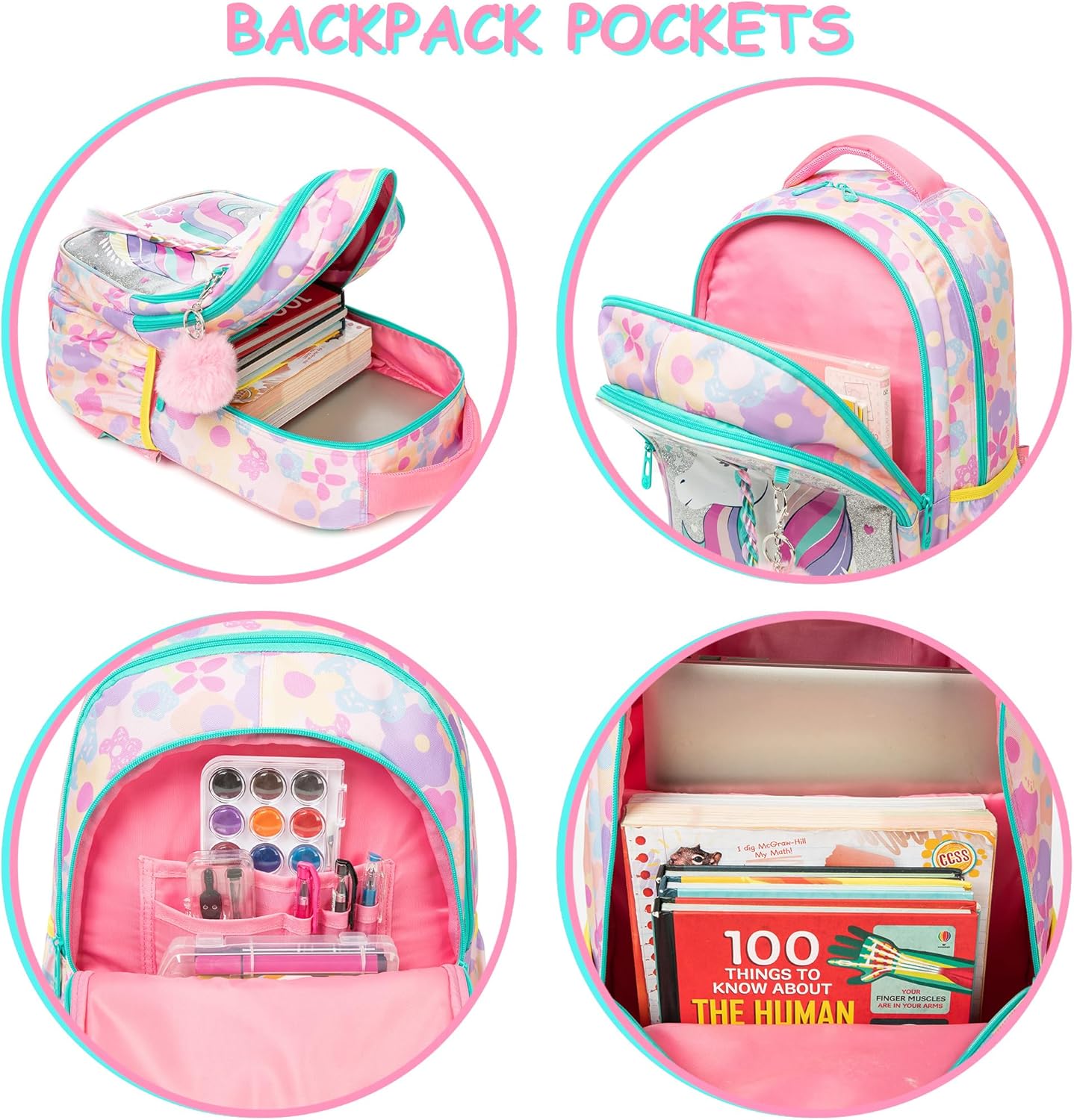 Glitter Unicorn School Bag 