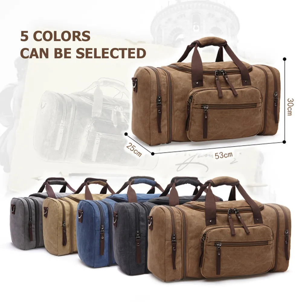 Large Capacity Canvas Carry On Travel Bag