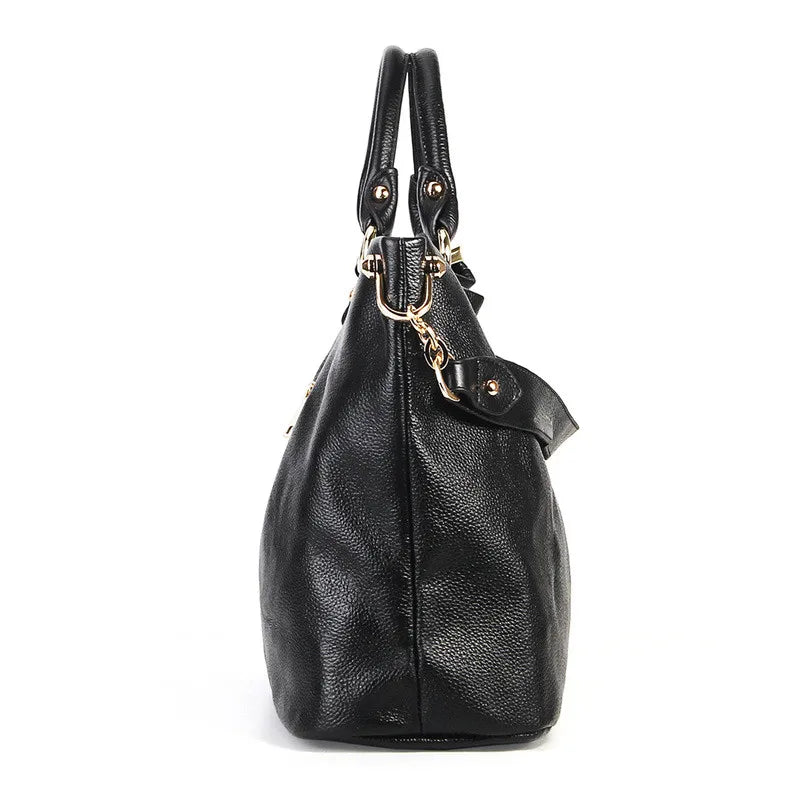 High Quality 100% Genuine Leather Shoulder Tote Bag