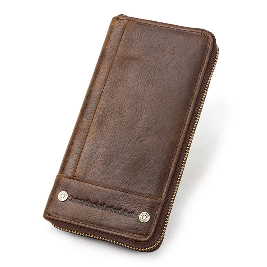 Genuine Leather RFID Clutch Wallet