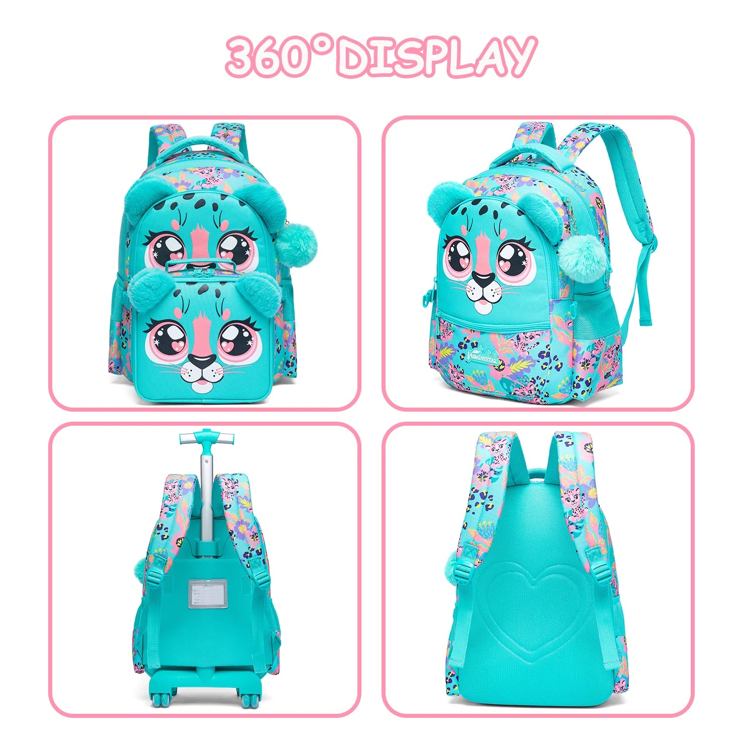 Leopard Animal Face School Bag 
