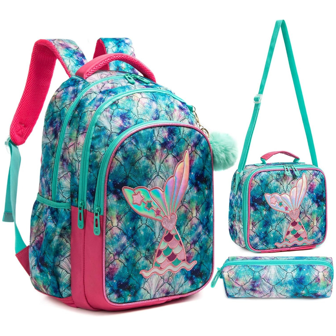 Mermaid Scale School Bag Set