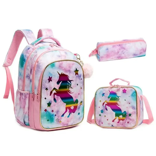 Pastel Ombre Unicorn School Bag Set