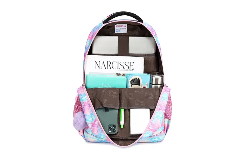 Rainbow Glitter Ombre School Bag Set