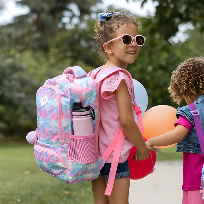 Pink Blue School Bag Set