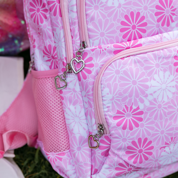 Pink Floral School Bag