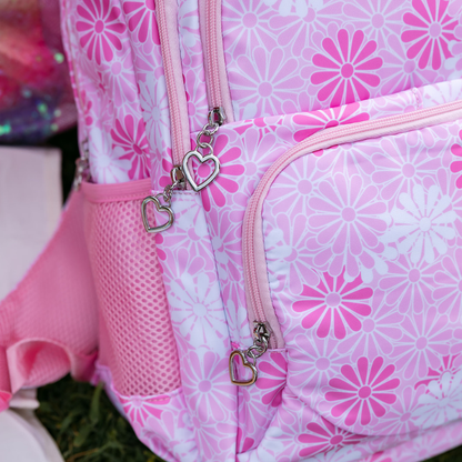 Pink Floral School Bag
