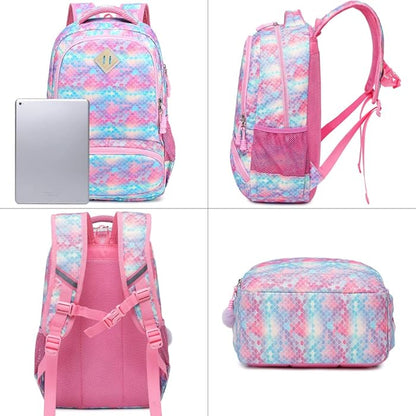 Rainbow Glitter Ombre School Bag Set