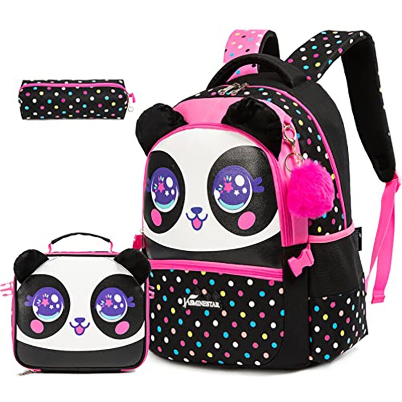 Purple Leopard School Bag Set