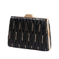 Leather Sequins Statement Evening, Wedding & Party Clutch