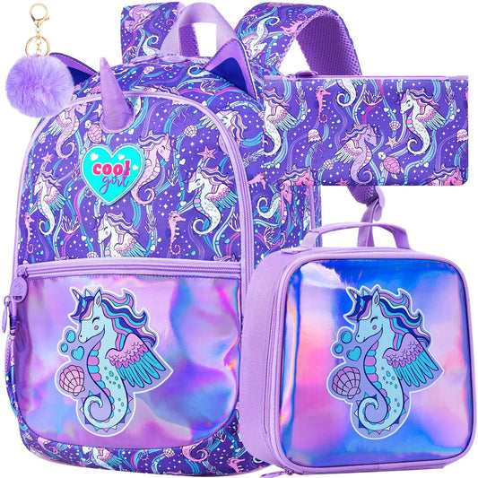 Seahorse School Bag Set