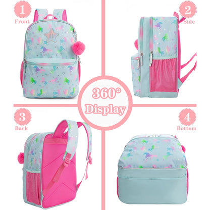 Stars & Unicorns Pastel Foil School Bag 