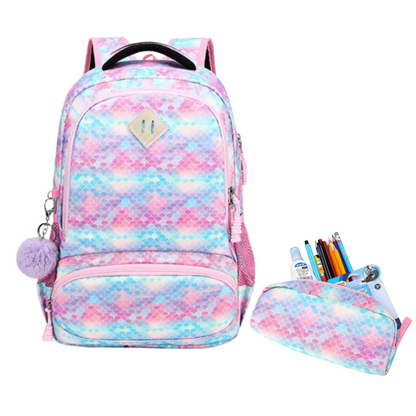 Rainbow Glitter 2 Piece School Bag Set