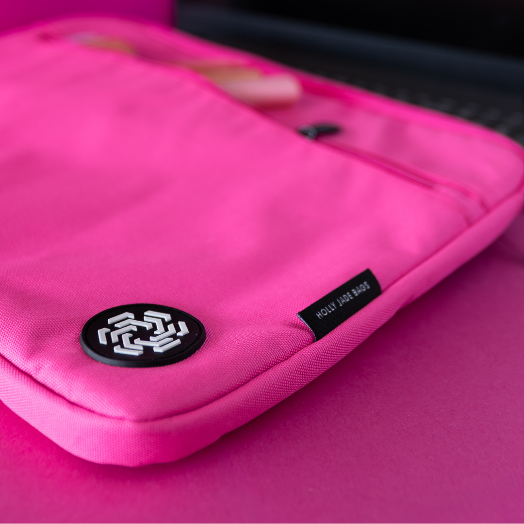 Pink Laptop Bag with Retractable Handle for 15 inch / 15.6 inch / 16 inch Laptops