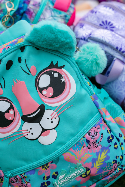 Leopard Animal Face School Bag Set